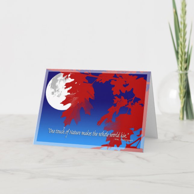 Touch der Natururlaubskarte Feiertagskarte (Vorderseite)