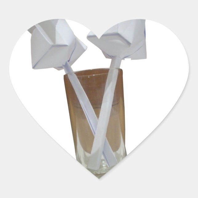 Touch der Romantik: Ein Friedlicher Valentinstag Herz-Aufkleber (Vorderseite)