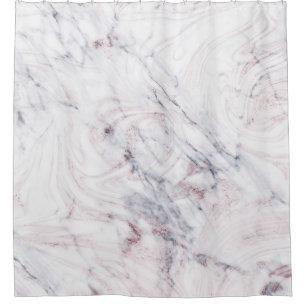 Touch der Rose Weißgraue Marmor Swirl Chic Trendy Duschvorhang