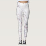 Touch der Rose Weißgraue Marmor Swirl Chic Trendy Leggings<br><div class="desc">Leggings</div>