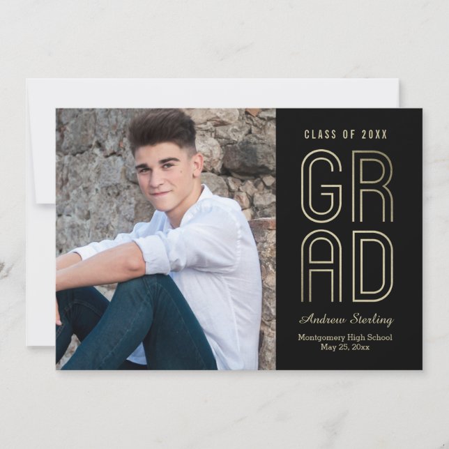 Touch des Abschlusses der Klasse Einladung (Vorderseite)