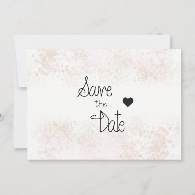 Touch des Errötens Save the Date Minimalistisch (Vorderseite)
