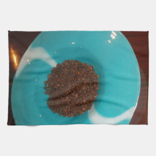 Touch des Meeres: Eine Cyan Bowl of Coffee Handtuch