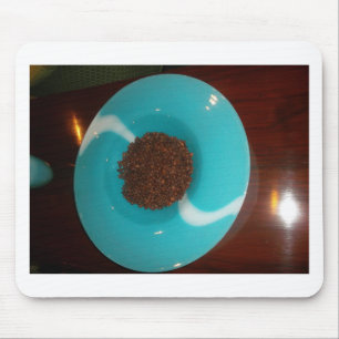 Touch des Meeres: Eine Cyan Bowl of Coffee Mousepad
