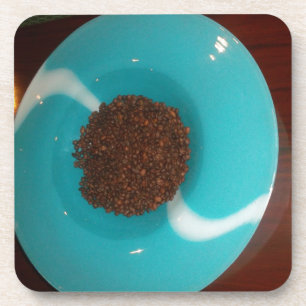 Touch des Meeres: Eine Cyan Bowl of Coffee Untersetzer