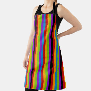 Touch des Schwarzen Regenbogenstreifen Schürze