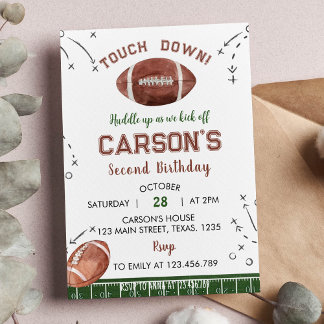 Touch Down Football Boy Geburtstag Einladung