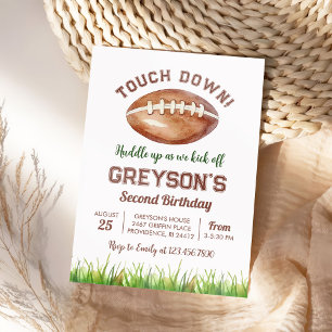 Touch Down Football Boy Geburtstag Einladung