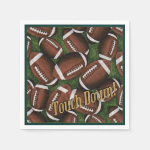 Touch Down Football Muster Napkins Serviette