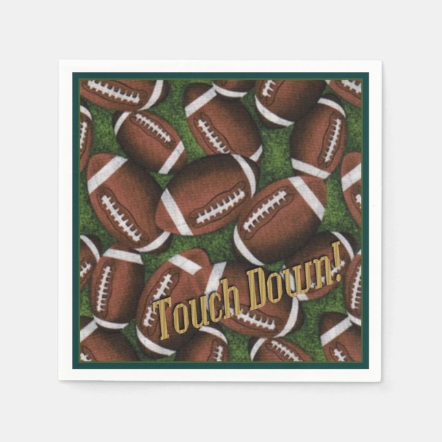 Touch Down Football Muster Napkins Serviette (Vorderseite)