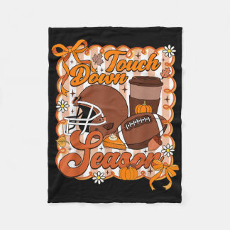 Touch Down Saison Fußball Herbst Pumpkaffee L Fleecedecke
