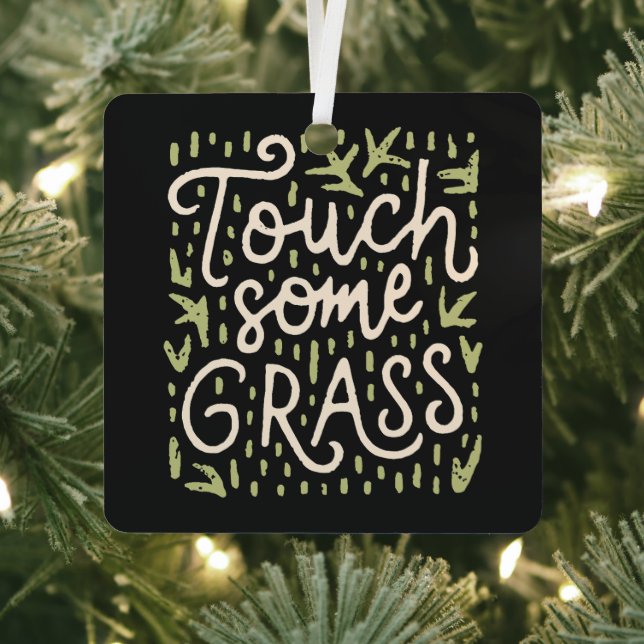 Touch etwas Gras schwarz und grün Ornament Aus Metall (InSitu)