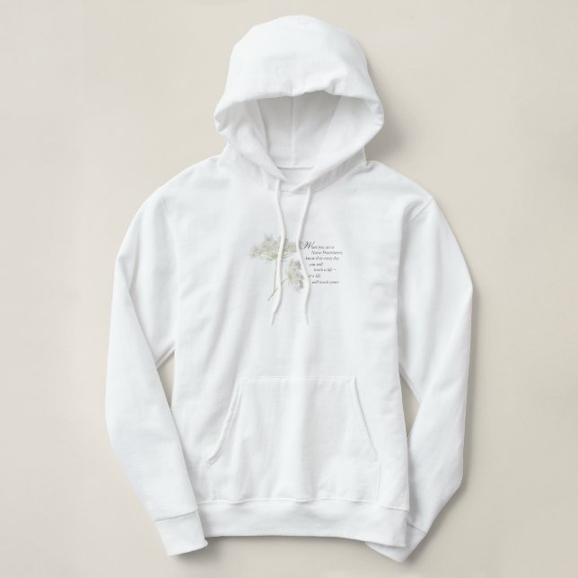 Touch für Krankenpfleger lebt Wildblume Hoodie (Design vorne)