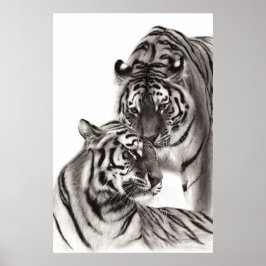 Touch - Handgemalte Tigerarmaturen Poster
