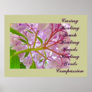 Touch heilen gekümmert Hände heilen Wörter Poster