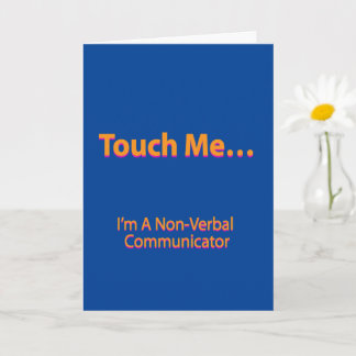 Touch, ich bin ein nonverbaler Blue BG Karte