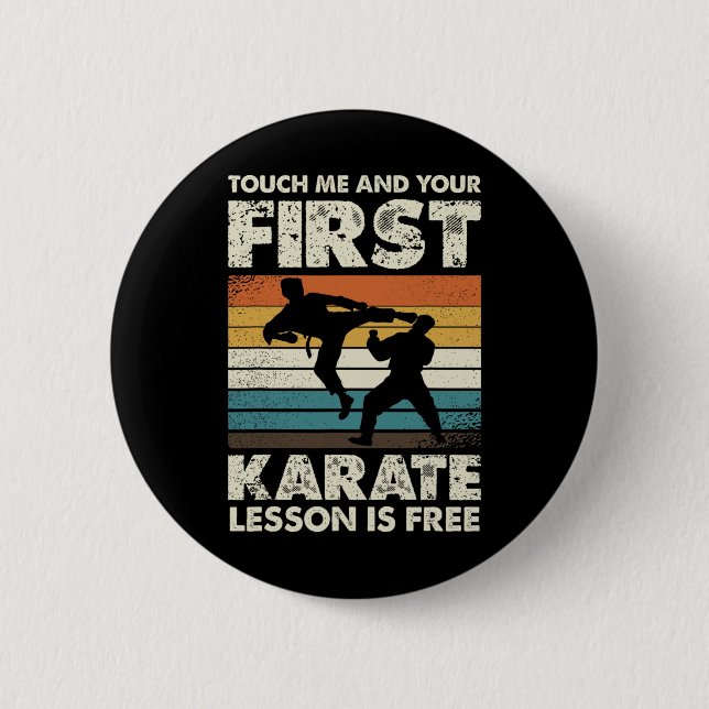 Touch Ich und deine erste Karate Lektion ist koste Button (Vorderseite)