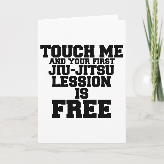 TOUCH ME AND YOUR FIRST JIU-JITSU LESSION IS FREE KARTE (Vorderseite)