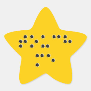 Touch Me (Braille) Starsticker Stern-Aufkleber