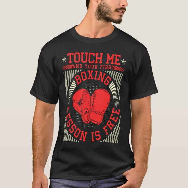 Touch Me und Ihre erste Boxstunde ist kostenlos 1 T-Shirt (Vorderseite)