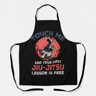 Touch Me und Ihre erste Jiu Jitsu-Lektion ist grat Schürze