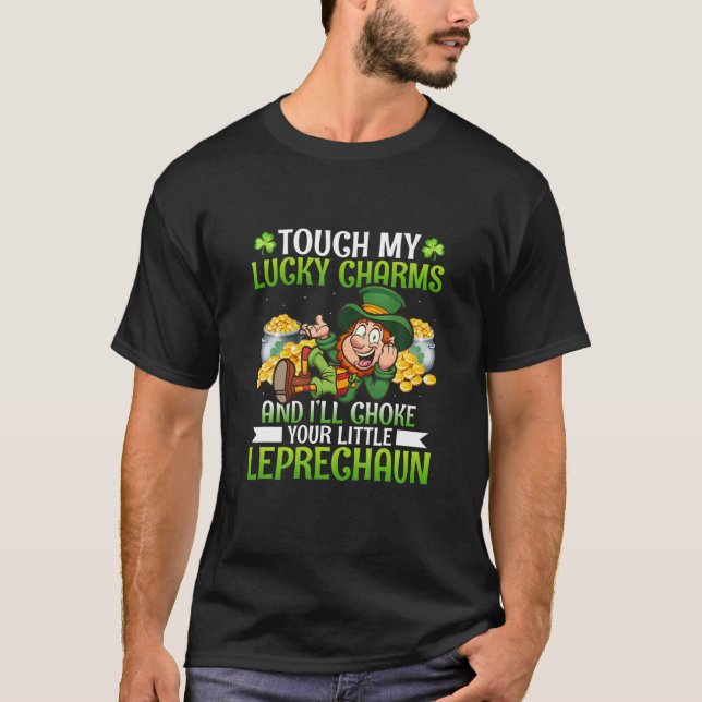 Touch Mein Glück Charms Leprechaun Funny St Patric T-Shirt (Vorderseite)
