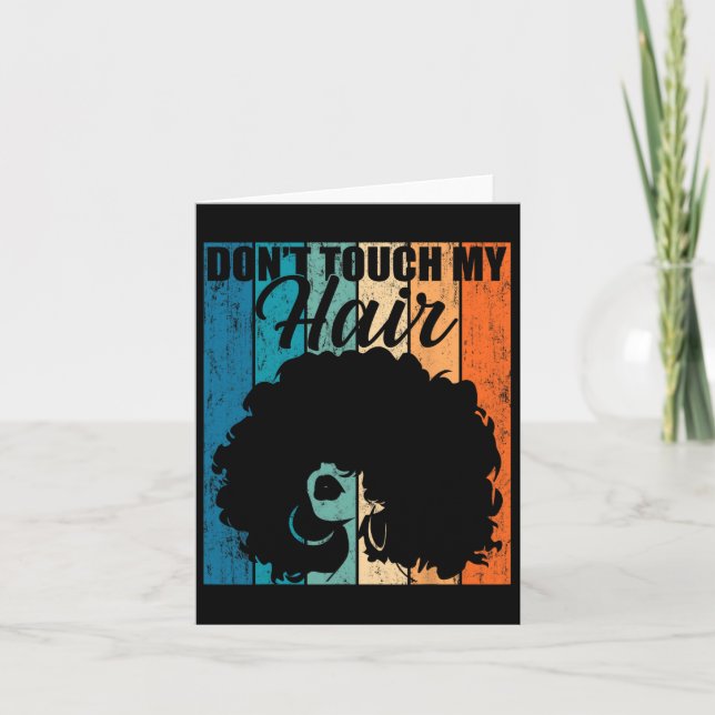 Touch meine Haare Funny Afro Naturhaarfrauen R Karte (Vorderseite)