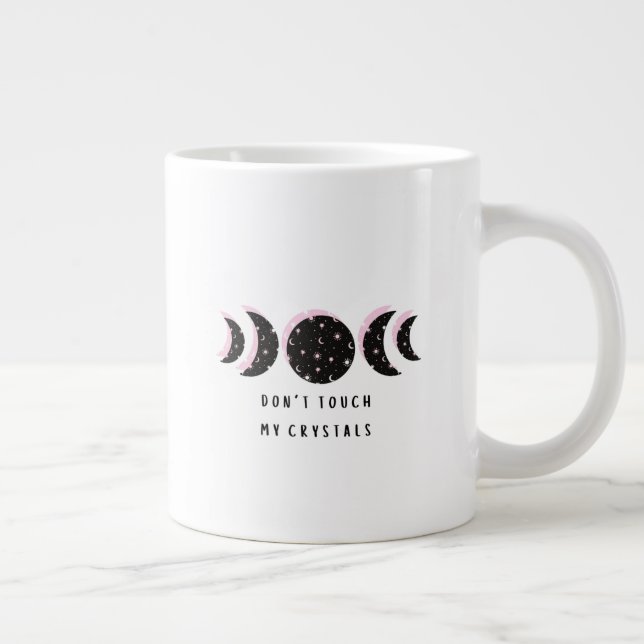 Touch meine Kristalle nicht große Tasse (Rechts)
