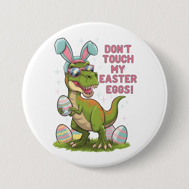 Touch meine Ostereier nicht Button (Vorderseite)