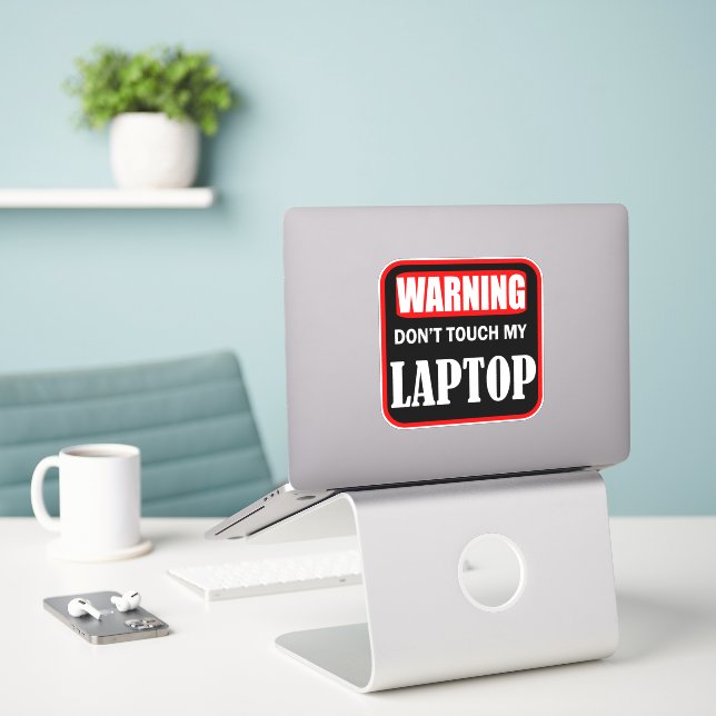 Touch meines Laptops nicht Aufkleber (Laptop auf Schreibtisch)