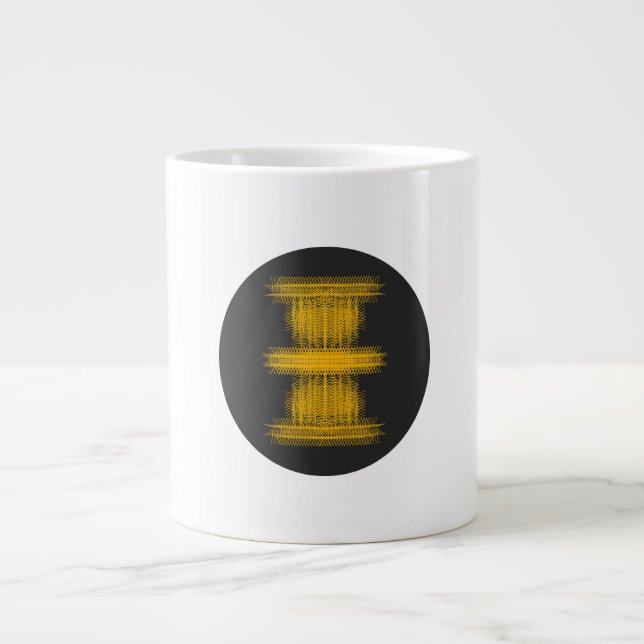 Touch mich nicht | Silent ASMR Art Jumbo-Tasse (Vorderseite)