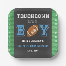 Touch mit einer Baby-Kinderdusche Pappteller