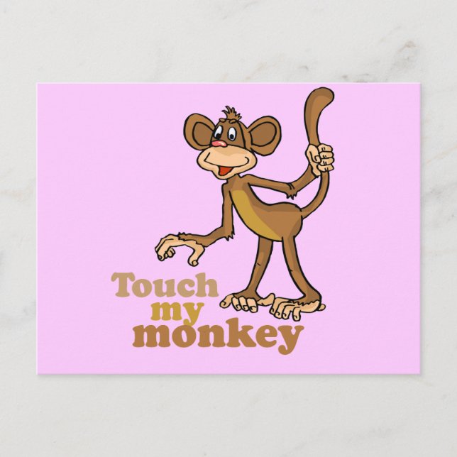Touch MY MONKEY Postkarte (Vorderseite)