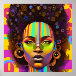 Touch nicht meine Haare schwarze Melanin Afro Quee Poster