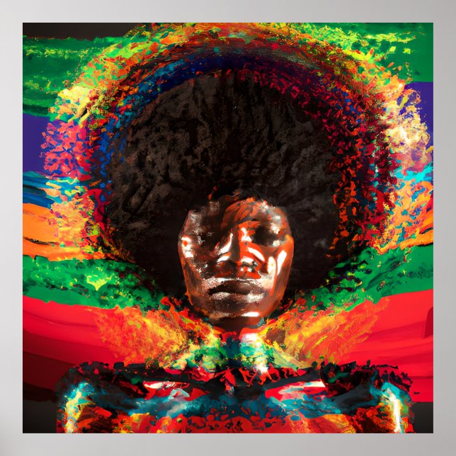 Touch nicht meine Haare schwarze Melanin Afro Quee Poster (Vorne)