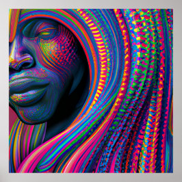 Touch nicht meine Haare schwarze Melanin Afro Quee Poster