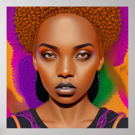 Touch nicht meine Haare schwarze Melanin Afro Quee Poster