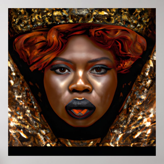 Touch nicht meine Haare schwarze Melanin Afro Quee Poster (Vorne)