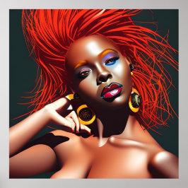 Touch nicht meine Haare schwarze Melanin Afro Quee Poster