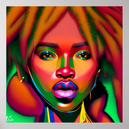 Touch nicht meine Haare schwarze Melanin Afro Quee Poster