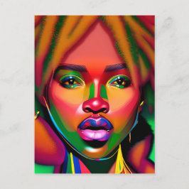 Touch nicht meine Haare schwarze Melanin Afro Quee Postkarte