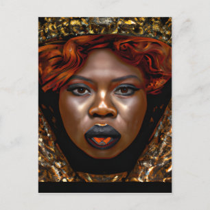 Touch nicht meine Haare schwarze Melanin Afro Quee Postkarte