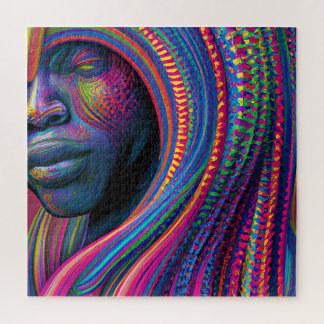 Touch nicht meine Haare schwarze Melanin Afro Quee Puzzle