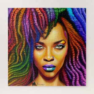 Touch nicht meine Haare schwarze Melanin Afro Quee Puzzle