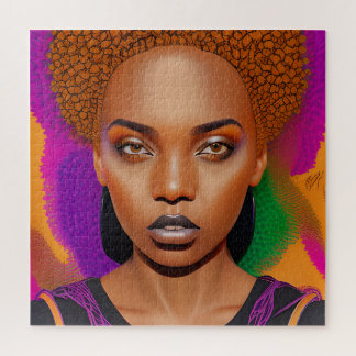Touch nicht meine Haare schwarze Melanin Afro Quee Puzzle