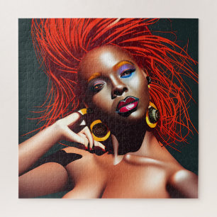 Touch nicht meine Haare schwarze Melanin Afro Quee Puzzle