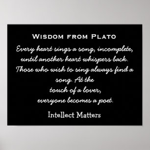 Touch of a Lover - Plato quote - art print Poster
