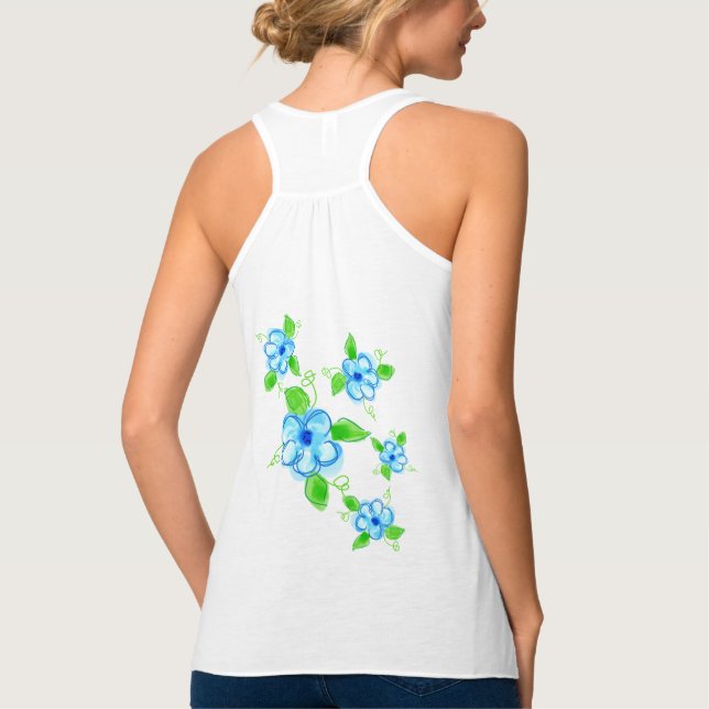 Touch von Blau Tank Top (Rückseite)