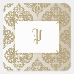 Touch von Gold Quadratischer Aufkleber