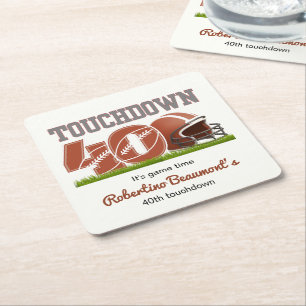 Touchdown 40 Funny Football 40. Geburtstag Rechteckiger Pappuntersetzer